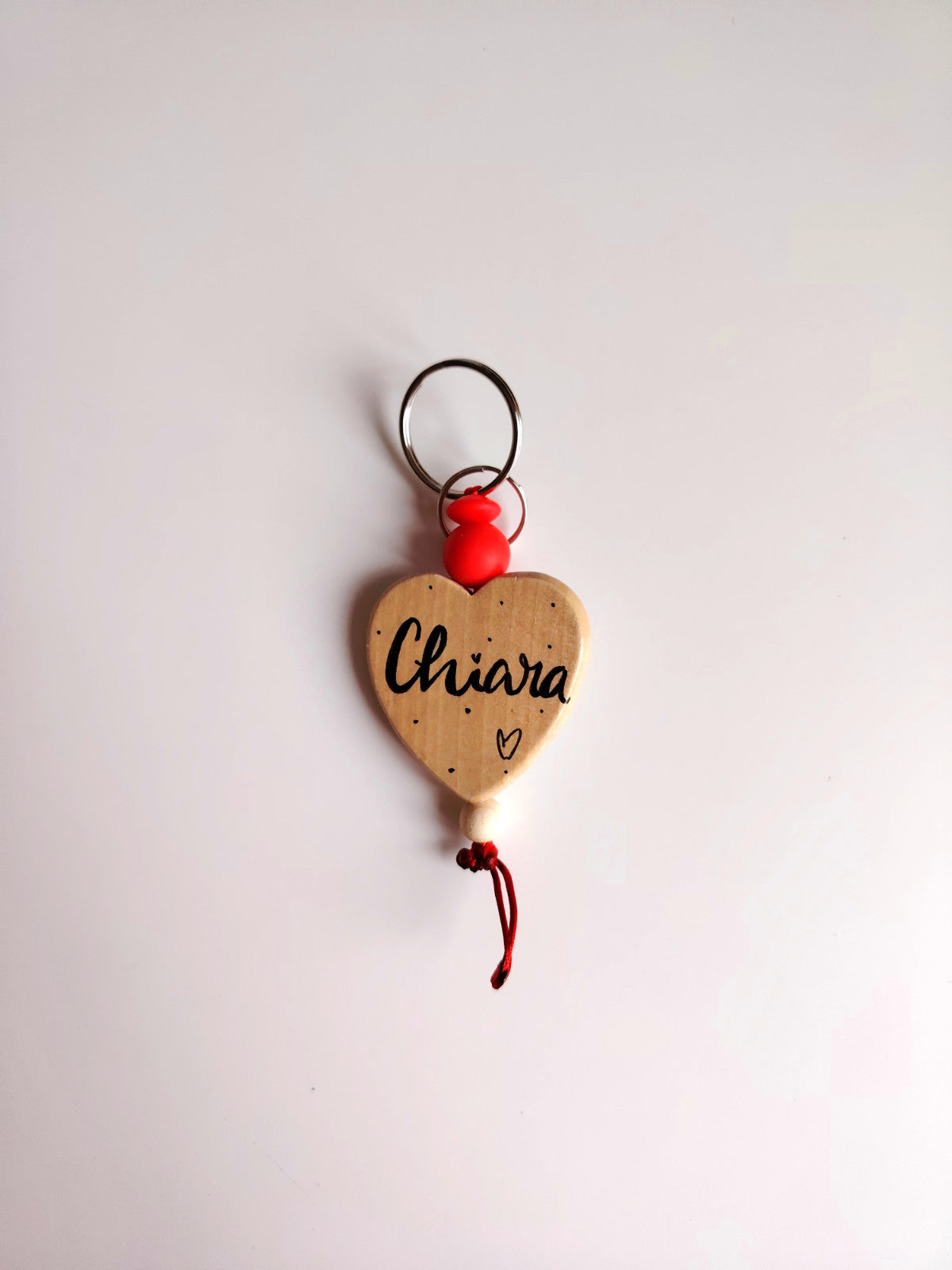 Portachiavi cuore legno