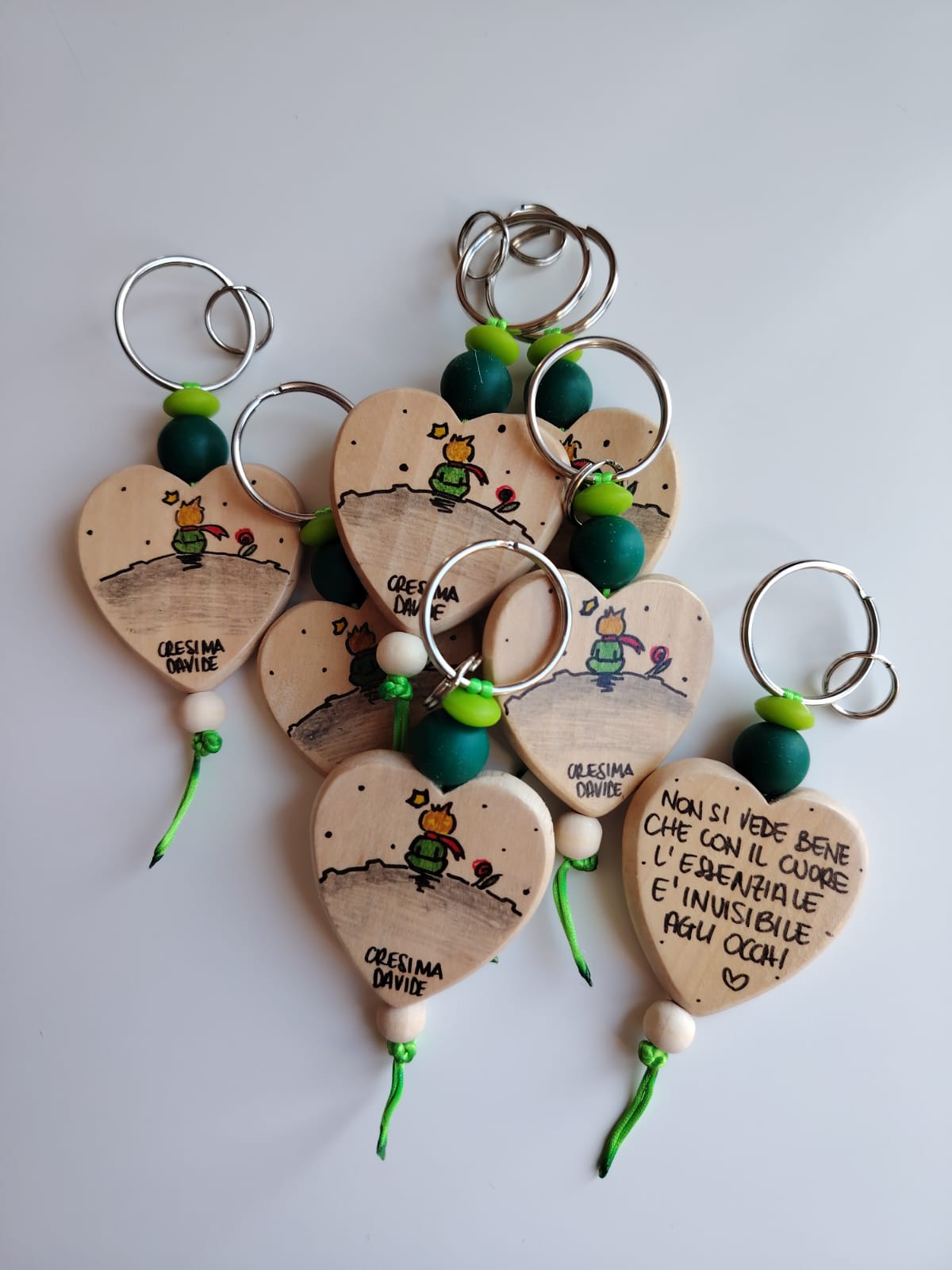 Portachiavi cuore legno