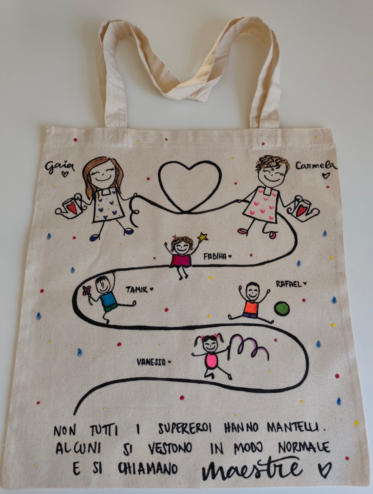 Borsa manici bimbi scuola