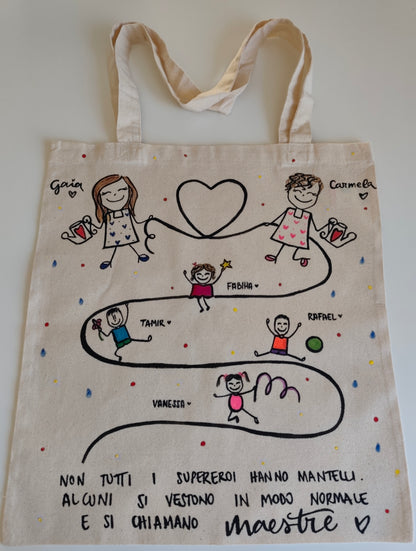 Borsa manici bimbi scuola