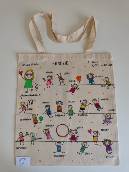 Borsa manici bimbi scuola