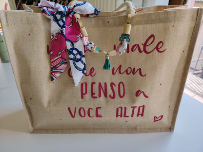 Borsa tela juco + Fiocco