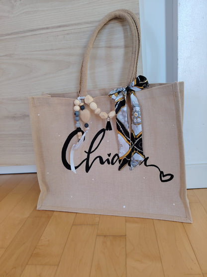 Borsa tela juco + Fiocco