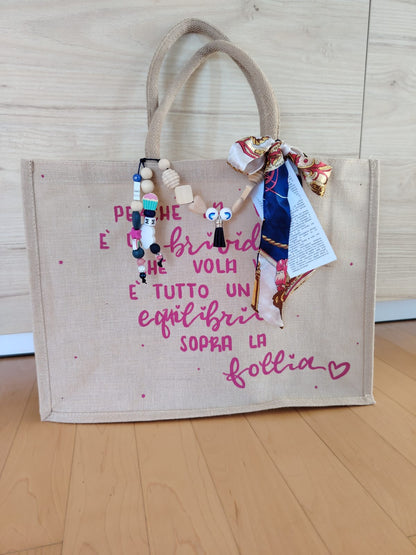 Borsa tela juco + Fiocco
