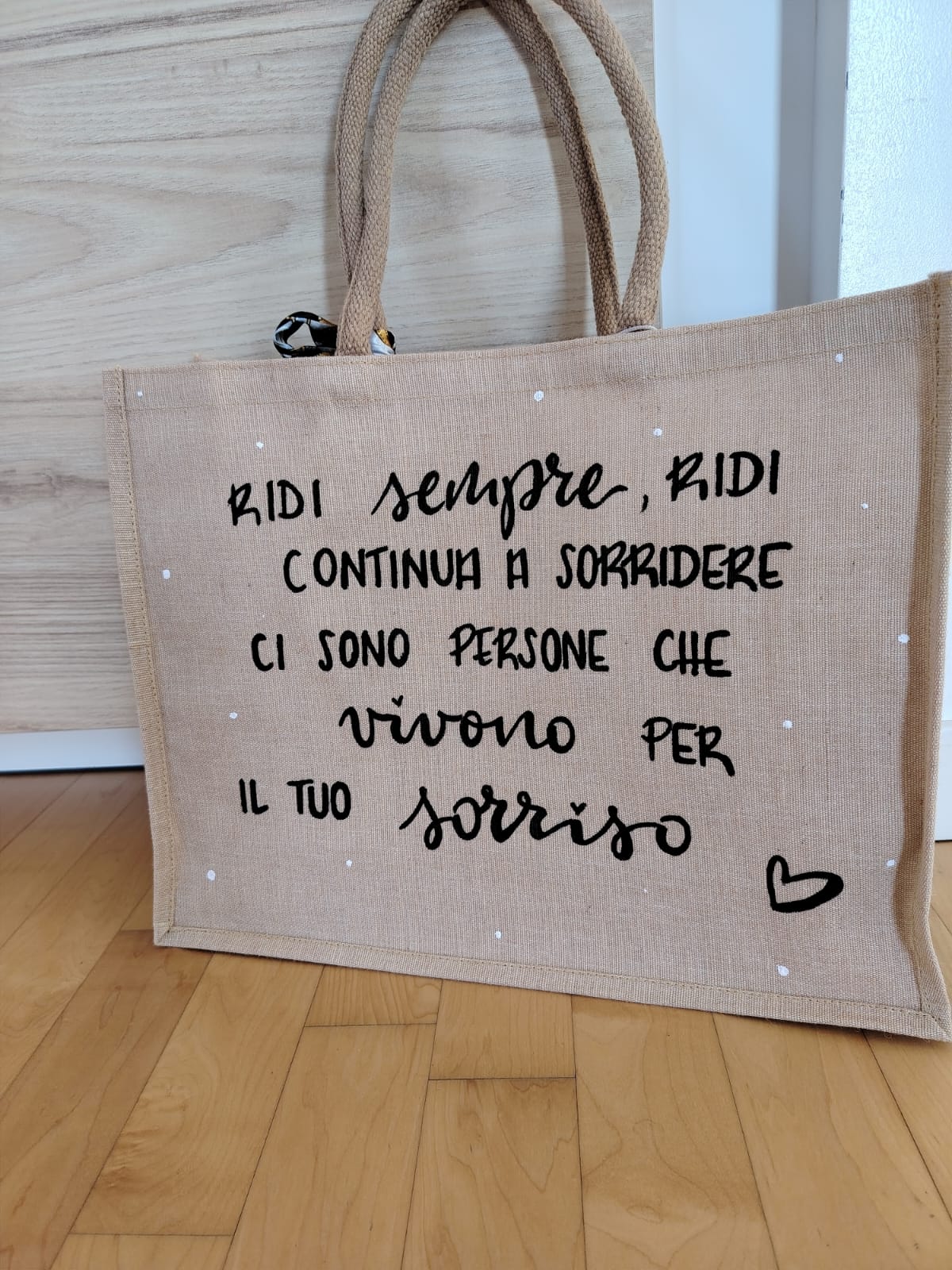 Borsa tela juco + Fiocco