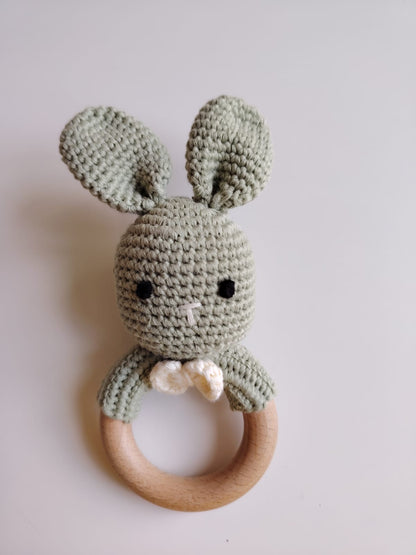 Sonaglio crochet coniglio occhioni