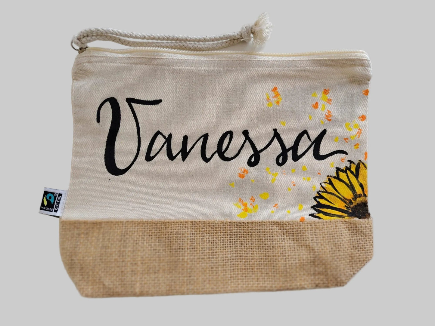 Pochette sand con juta