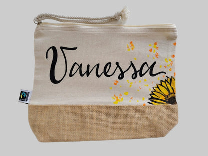 Pochette sand con juta