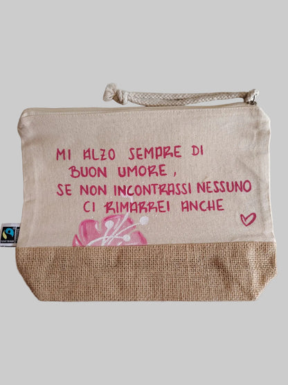 Pochette sand con juta