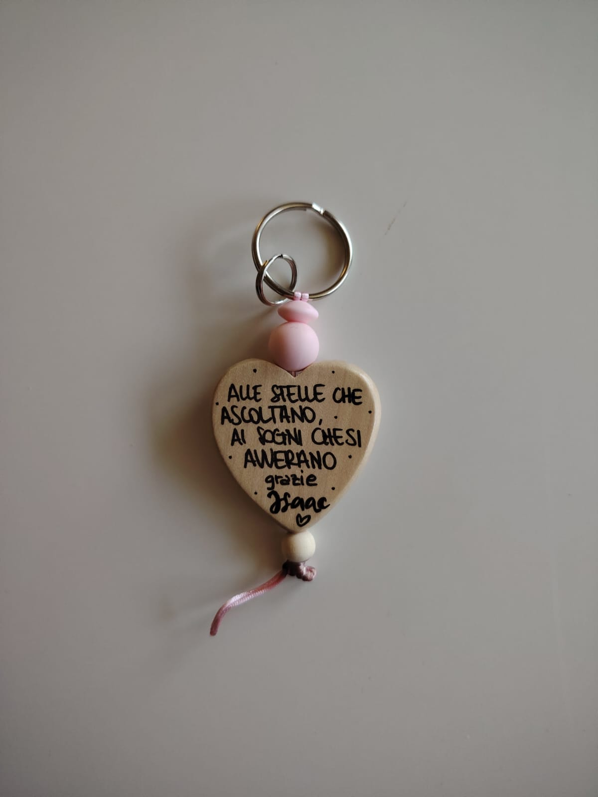 Portachiavi cuore legno