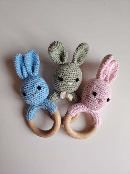 Sonaglio crochet coniglio occhioni